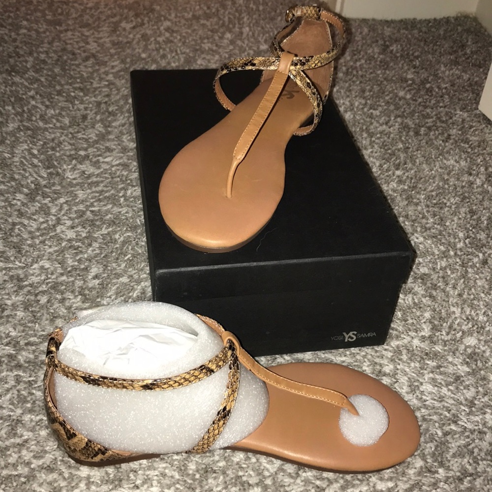 Yosi Samra snake skin sandals